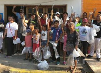 Reunión mensual para limpiar las calles de Emiliano Zapata
