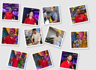 El restaurante Candy Bar presenta a su personal collage de fotos del personal de Candy Bar