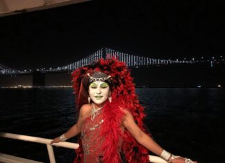 Amaria Villas Anuncia Eventos del Orgullo vestido rojo amaria villas