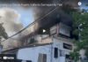 Sauna Spartacus dañada por fuego Sauna Spartacus en llamas