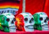 Celebraciones del Día de los Muertos previstas del 27 de octubre al 2 de noviembre Colorful skulls for day of the dead