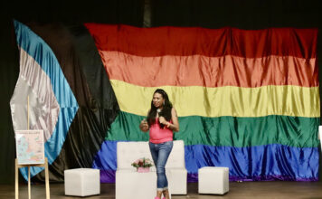 Fortalecer las redes comunitarias: Te cuido, me cuido 2024, una nueva iniciativa gratuita de salud y bienestar Activist Kenya Cuevas at conference for Vallarta Pride 2024 by photographer Oscar Almeida