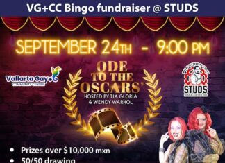 Studs Organiza Bingo Benéfico para el Centro Comunitario Gay+ de Vallarta studs strip down bingo