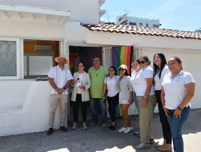 Jalisco's Secretary of Tourism, Michelle Fridman (let) and Héctor Ramírez Betancourt, head of the Office of Sexual Diversity. Photo provided.