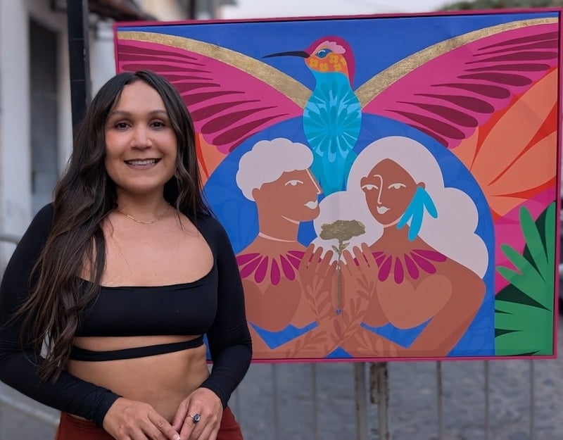 Sharo García, Artista de Puerto Vallarta y fundadora del Colectivo de Arte Urbano ROMPE.