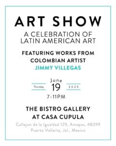 exposición de arte en la galería bistro