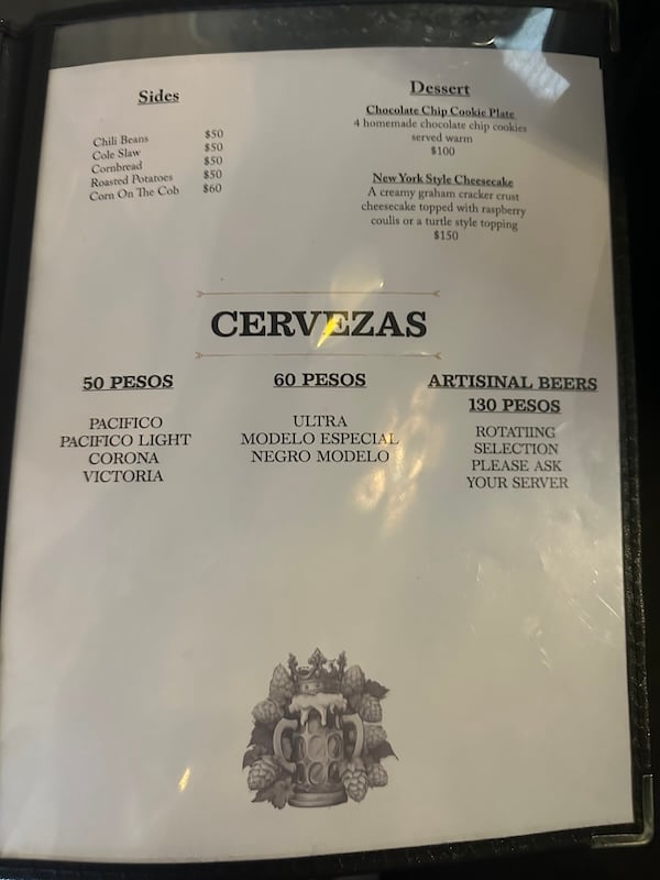 el rey guarniciones y cerveza