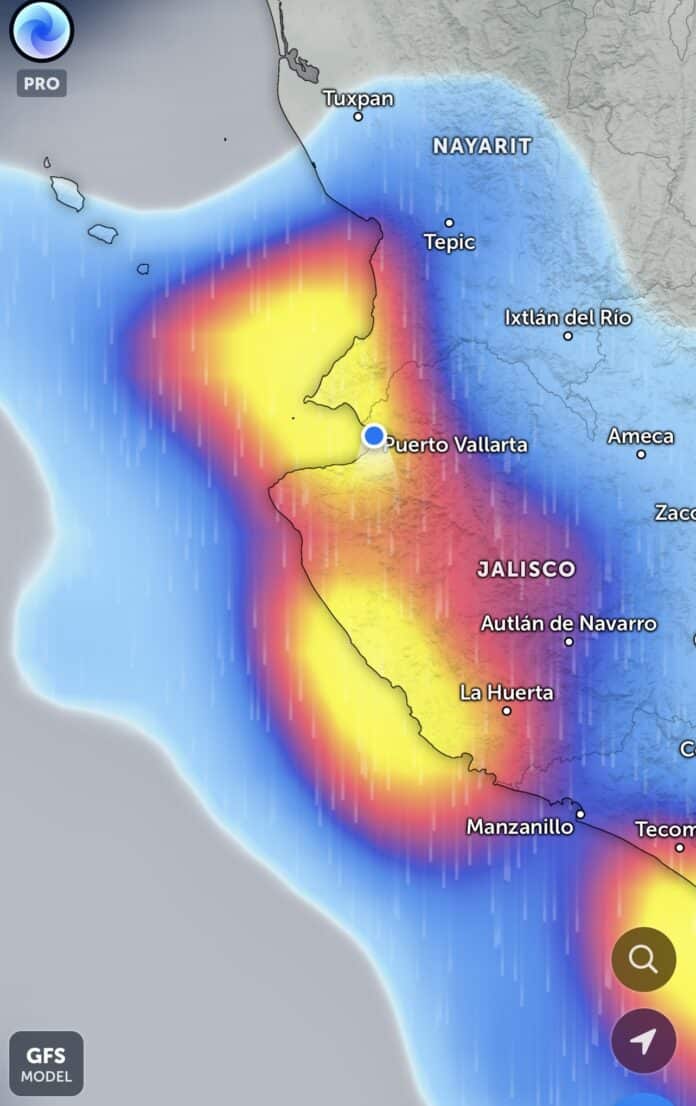 zoom earth rain image