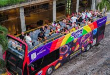 Rainbow Ride: Encuentros en la ciudad, comida, diversión y cócteles rainbowride pv tour bus