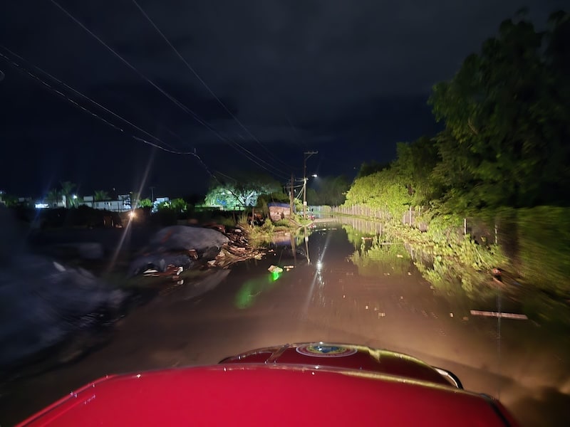 Tormenta en el barrio de La Floresta
