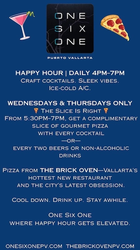 one six one happy hour