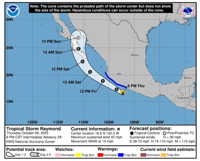 aviso de tormenta raymond