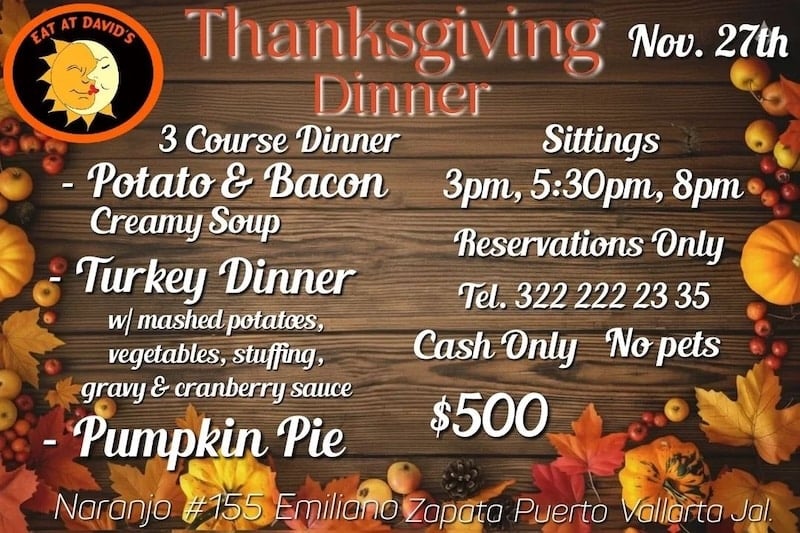 Coma en Davids Acción de Gracias 2025