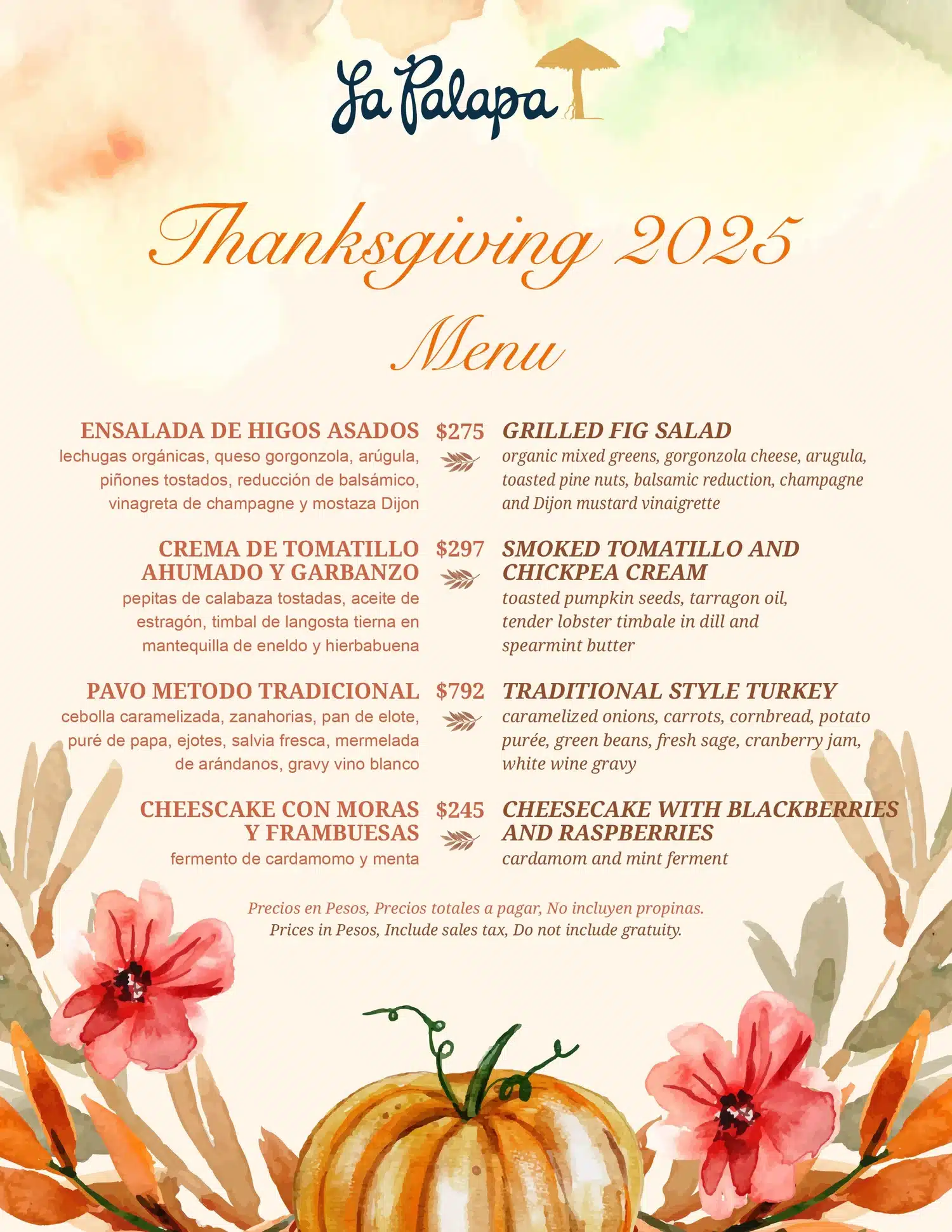 la palpa acción de gracias 2025