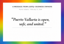 Un mensaje de los propietarios de negocios LGBTQ+* en Puerto Vallarta empresarios lqgta+ declaración gráfica