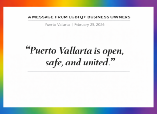 Un mensaje de los propietarios de negocios LGBTQ+* en Puerto Vallarta empresarios lqgta+ declaración gráfica