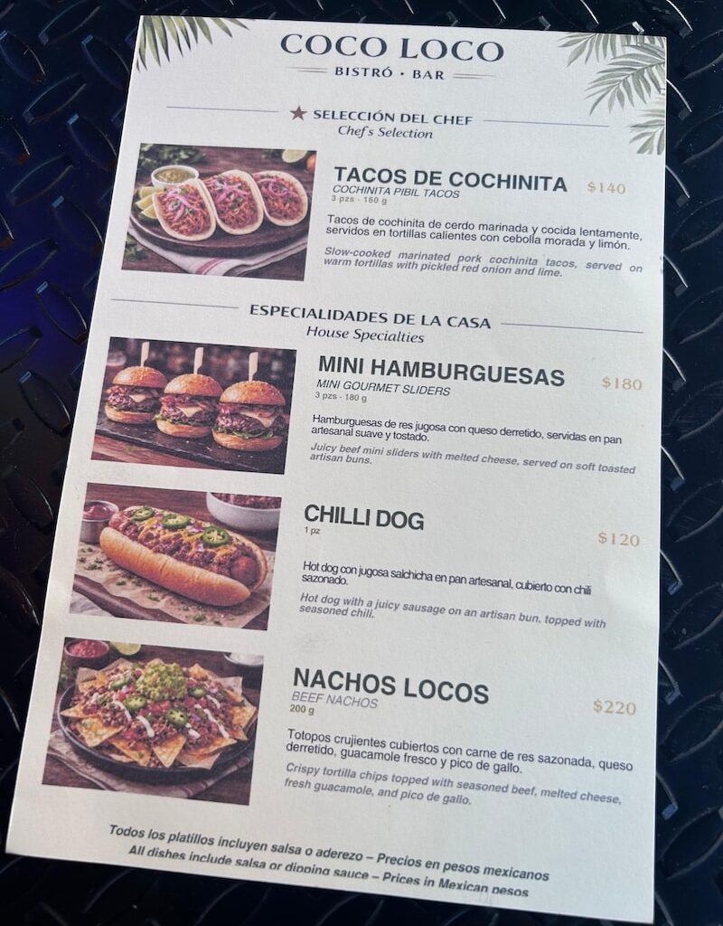 coco loco menu