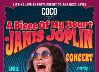 Monti The Artist interpretará un tributo a Janis Joplin en Coco Cabaret Póster de Janis Joplin