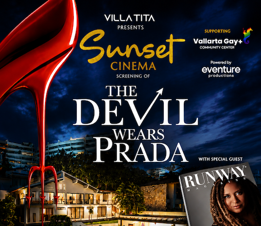 La proyección de “El diablo viste a la Moda” trae el glamour de Hollywood a Puerto Vallarta gráfico de cine del atardecer del diablo
