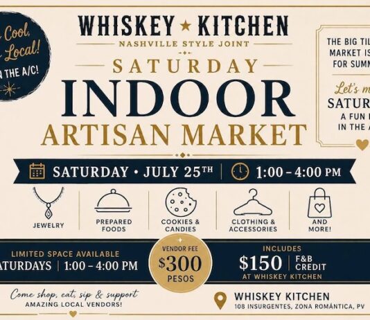 Whiskey Kitchen inaugura un mercado de verano cubierto el sábado 25 de julio Mercado cubierto «Whiskey Kitchen»