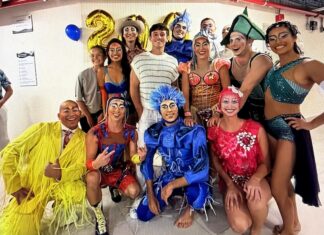 Tom Daley vuelve a Puerto Vallarta meses después de su primera visita Tom Daley posa entre bastidores con el reparto de LUDÕ, el espectáculo con cena del Cirque du Soleil en VidantaWorld, durante la visita de su familia a Puerto Vallarta. Foto: Instagram/@tomdaley