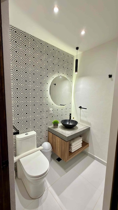 El cuarto de baño de la casa de Jacobs